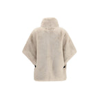 Beige Polyester Full-Length Jacket