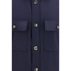 Blue Wool Oves Aries Full-Length Jacket