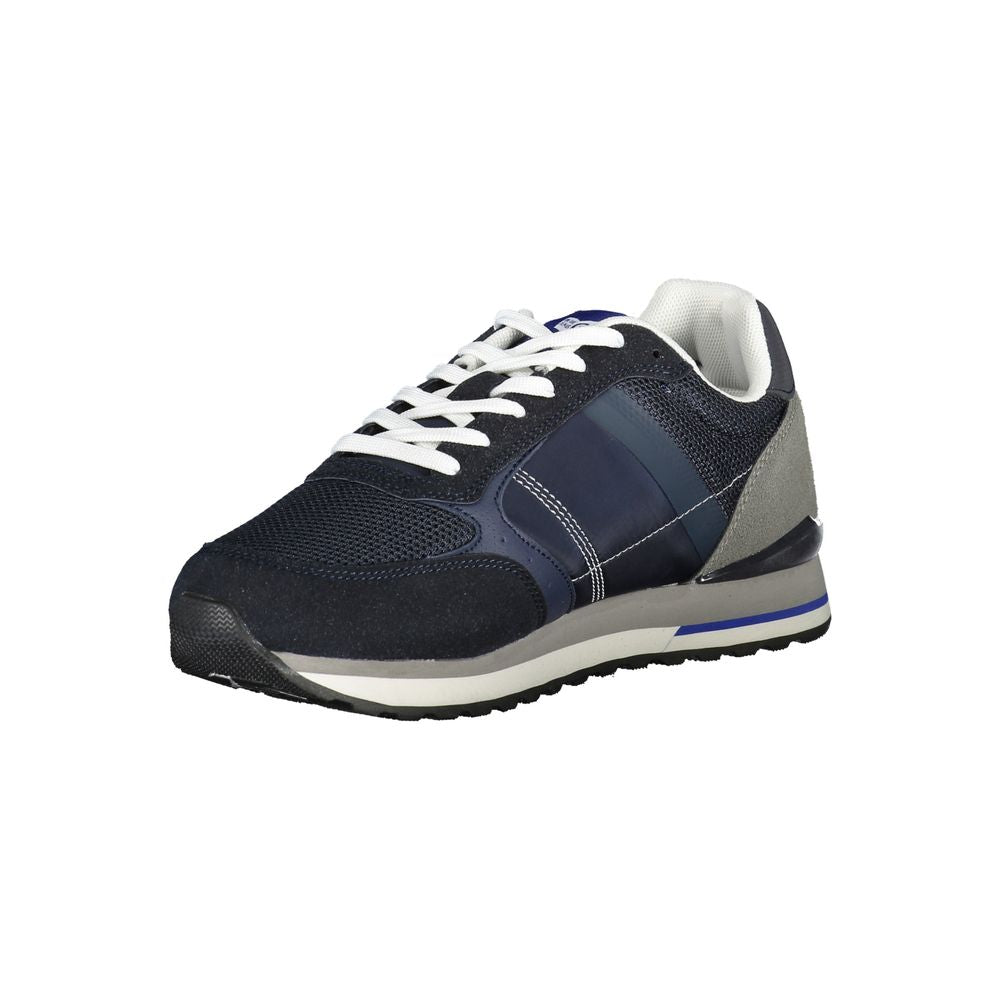 Blue Polyurethane Mens Sneaker