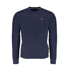 Blue Cotton Men Sweater