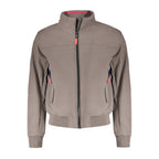 Brown Polyester Men's Jacket