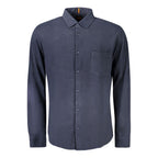 Blue Cotton Men's Shirt