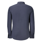 Blue Cotton Men's Shirt