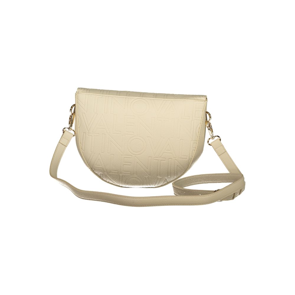 Beige Polyurethane Womens Bag