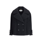 Black Wool Oves Aries Coat
