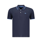 Blue Cotton Men's Polo Shirt