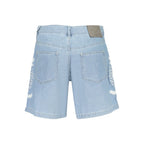 Light Blue Cotton Women's Short