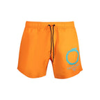 Orange Polyester Swim Shorts