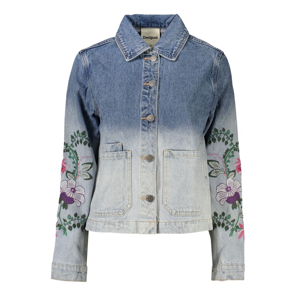 Blue Cotton Women's Jacket