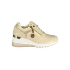 Beige Polyurethane Women's Sneaker