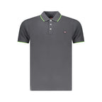 Gray Cotton Mens Polo Shirt