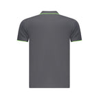 Gray Cotton Mens Polo Shirt