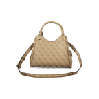 Beige Polyurethane Women's Bag