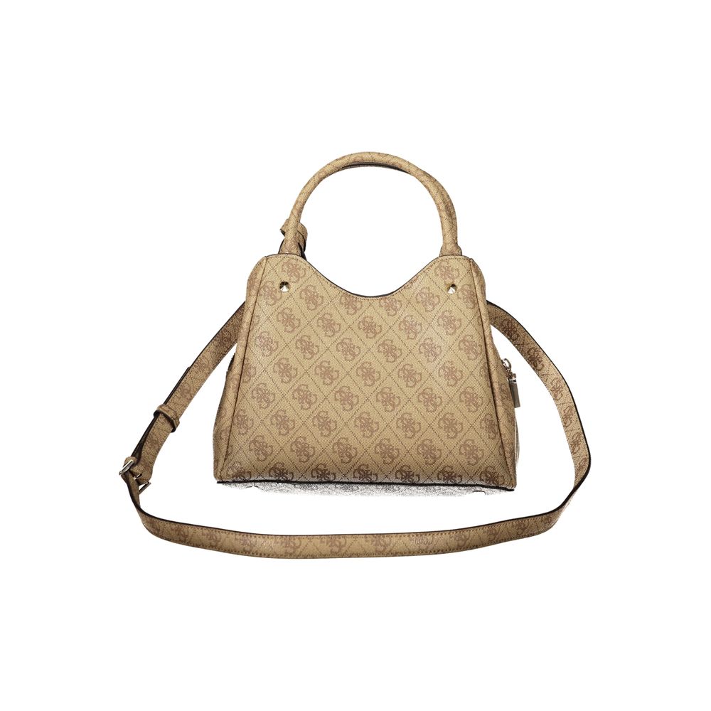 Beige Polyurethane Women's Bag