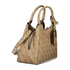 Beige Polyurethane Women's Bag