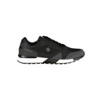 Black Polyester Athletic Sneakers
