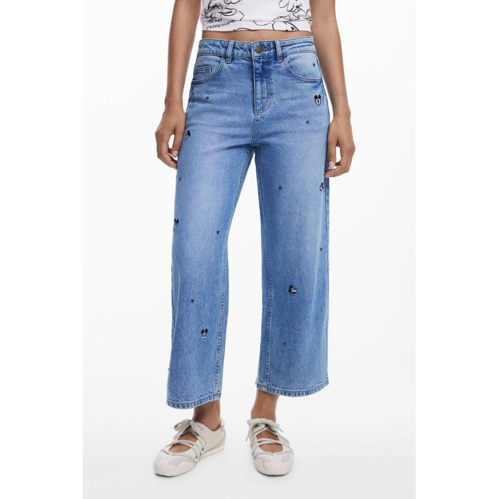Azzurro Cotton Women's Jeans