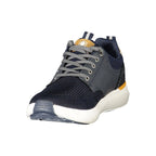 Blue Polyester Athletic Sneakers
