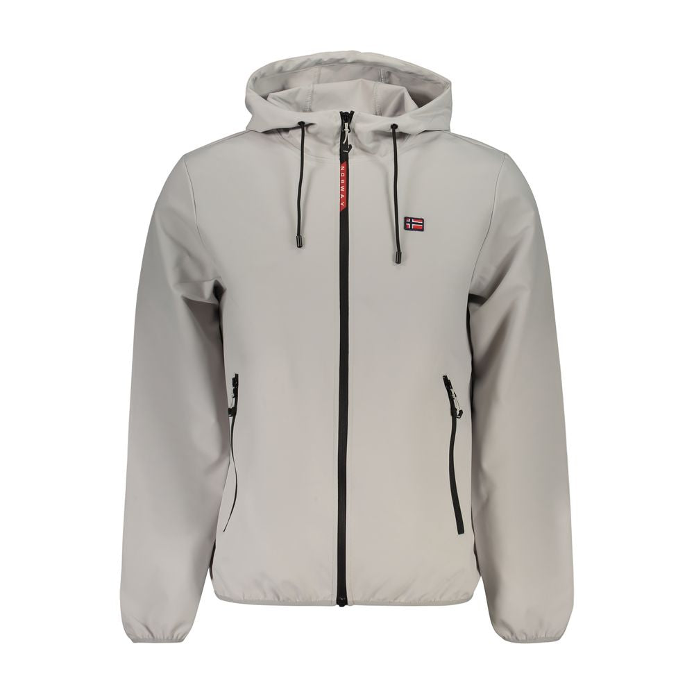 Gray Polyester Shell Jacket