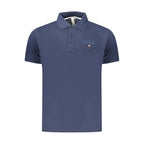 Blue Cotton Men's Polo Shirt