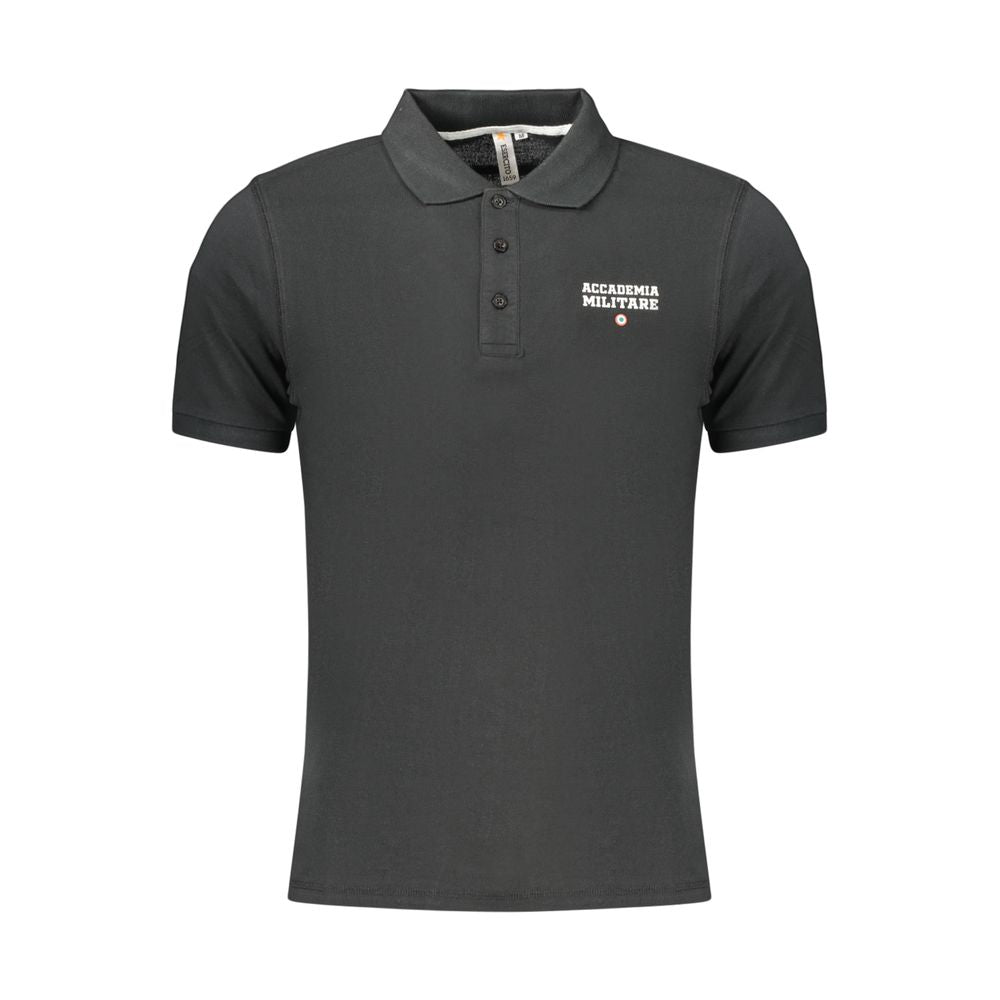 Black Cotton Polo Shirt