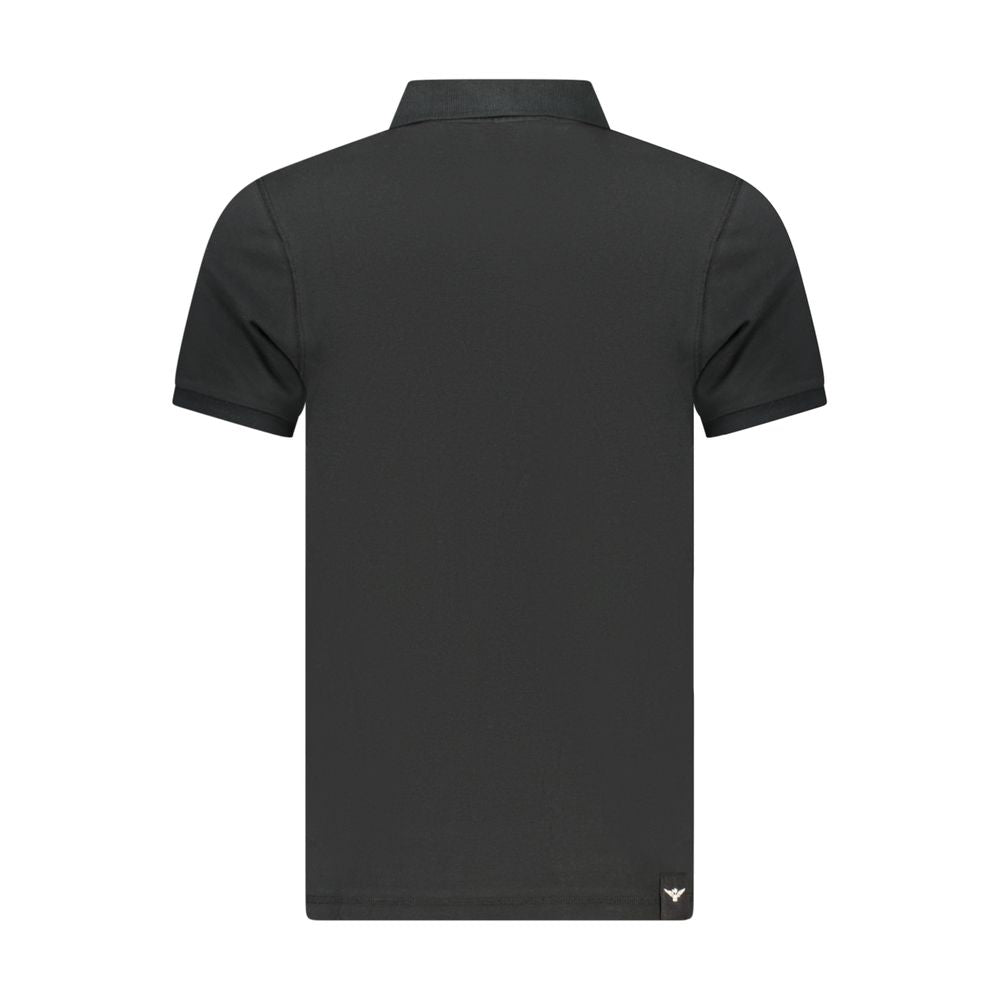 Black Cotton Polo Shirt