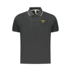 Black Cotton Polo Shirt