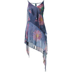 Blue Polyester Womens Dress