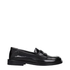 Black Leather Slip-On Loafers