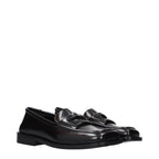 Black Leather Slip-On Loafers