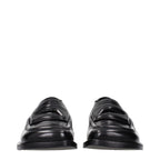 Black Leather Slip-On Loafers