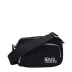Black Fabric Crossbody Bag