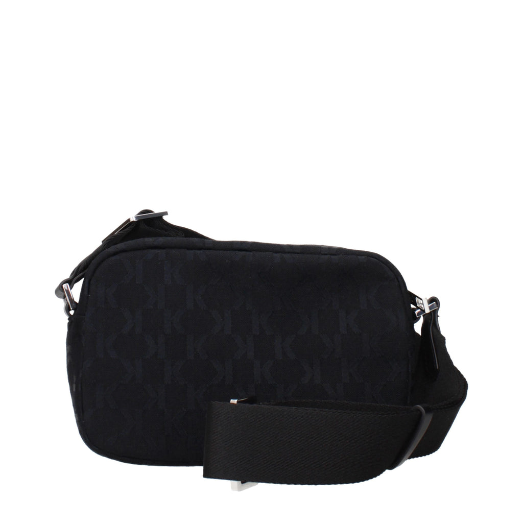 Black Fabric Crossbody Bag