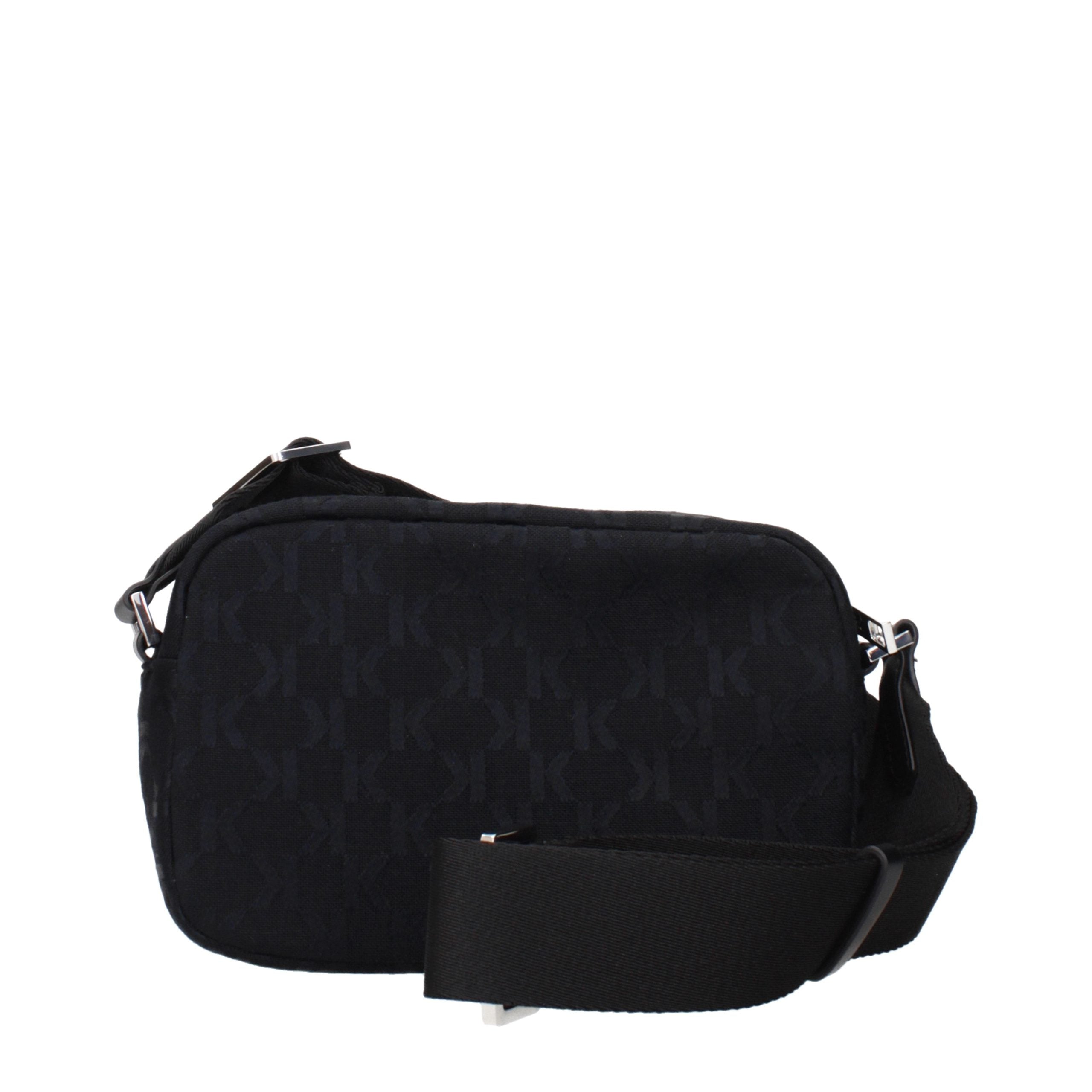 Black Fabric Crossbody Bag