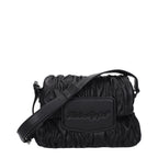 Black Polyester Crossbody Bag