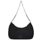 Black Fabric Shoulder Bag