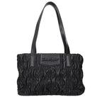 Black Polyester Shoulder Bag