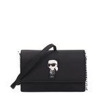 Black Polyethylene Crossbody Bag