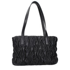 Black Polyester Shoulder Bag