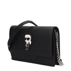Black Polyethylene Crossbody Bag