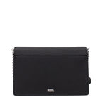 Black Polyethylene Crossbody Bag