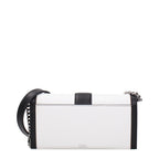 White Leather Clutch Bag