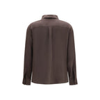 Brown Silk Dress Shirt
