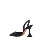 Black Satin High Heel Pumps