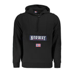 Black Cotton Men's Hooded Sweatshirt