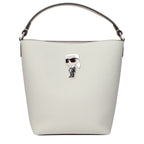 Gray Leather Handbag