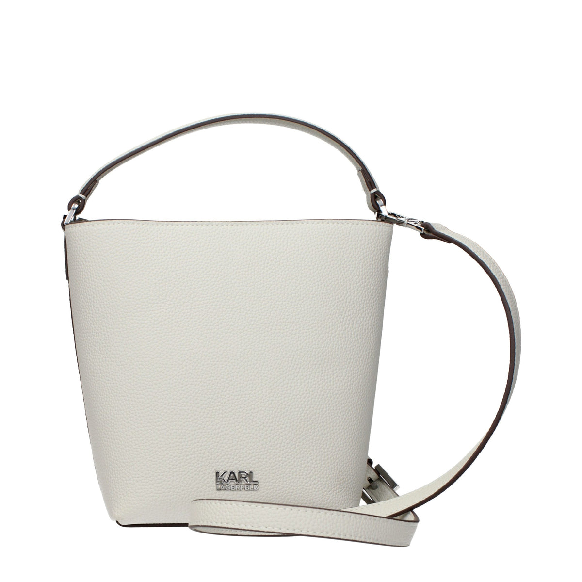 Gray Leather Handbag