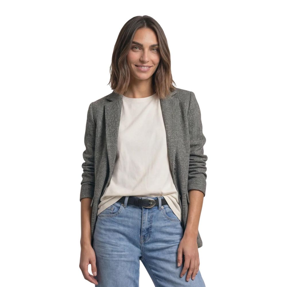 Black Polyester Blazer
