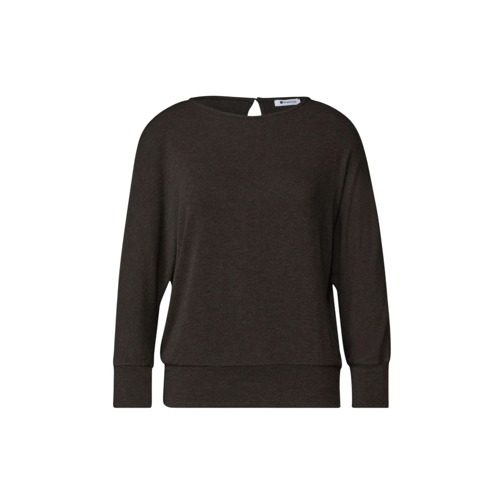 Brown Viscose Long Sleeve T-Shirt