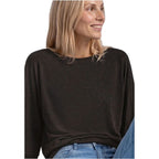 Brown Viscose Long Sleeve T-Shirt